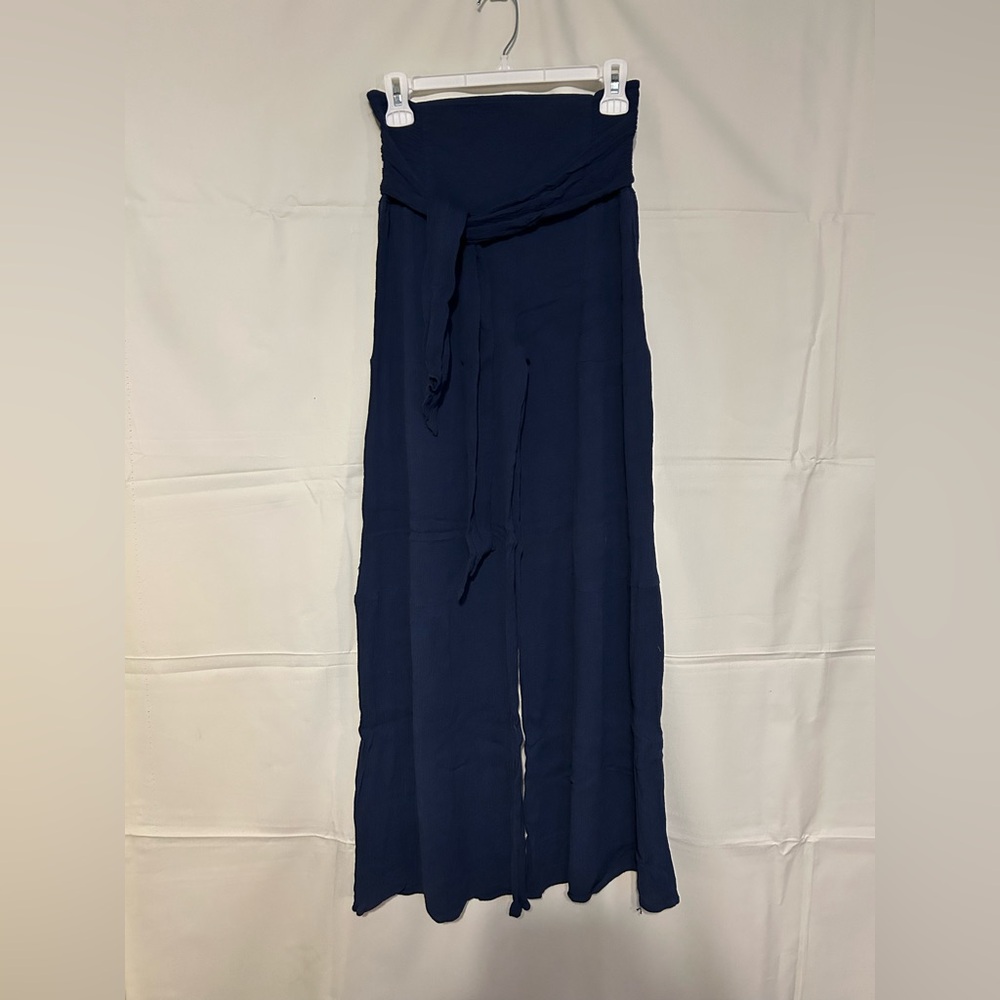 Rewash Deep Blue Wide-Leg Pants